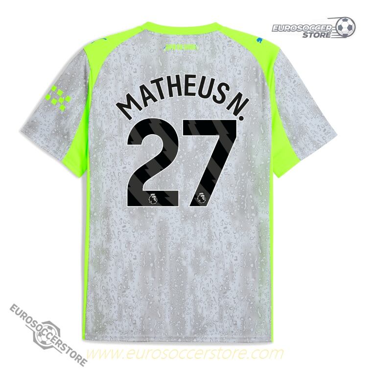 MATHEUS N. 27 Third Jersey for Manchester City 25-26 Season