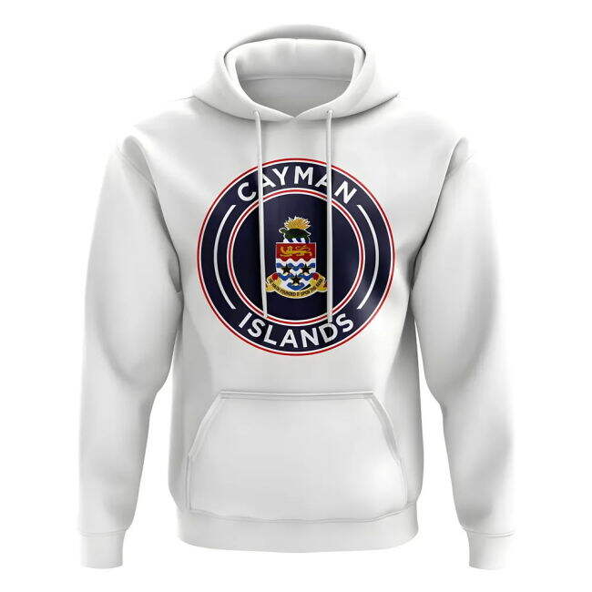 Cayman Islands Football Badge Hoodie (White)