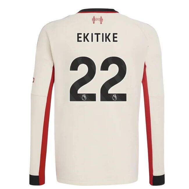 2025-2026 Liverpool Away Long Sleeve Shirt (Kids) (Ekitike 22)