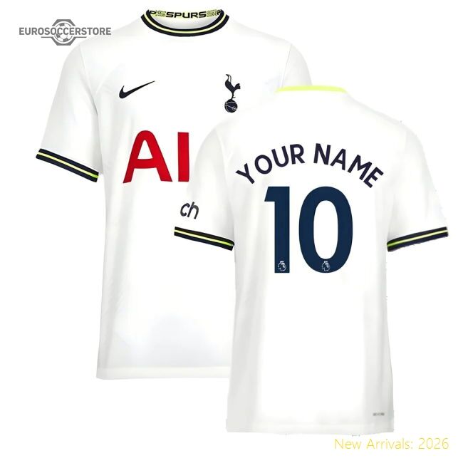 Official 2022-2023 Tottenham Vapor Home Shirt (your Name) - Premium