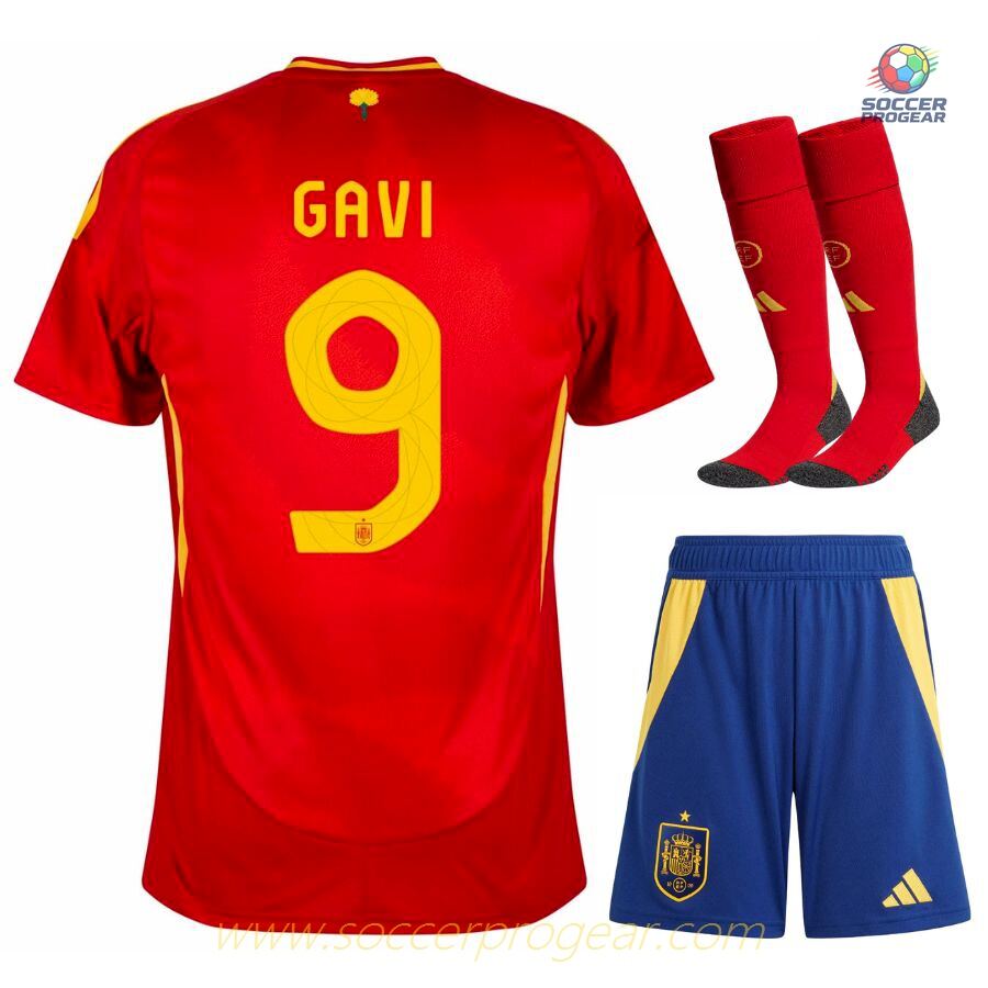 Spain Home Soccer Shirt Kids Soccer Shirt 2024/25 Collection Gavi