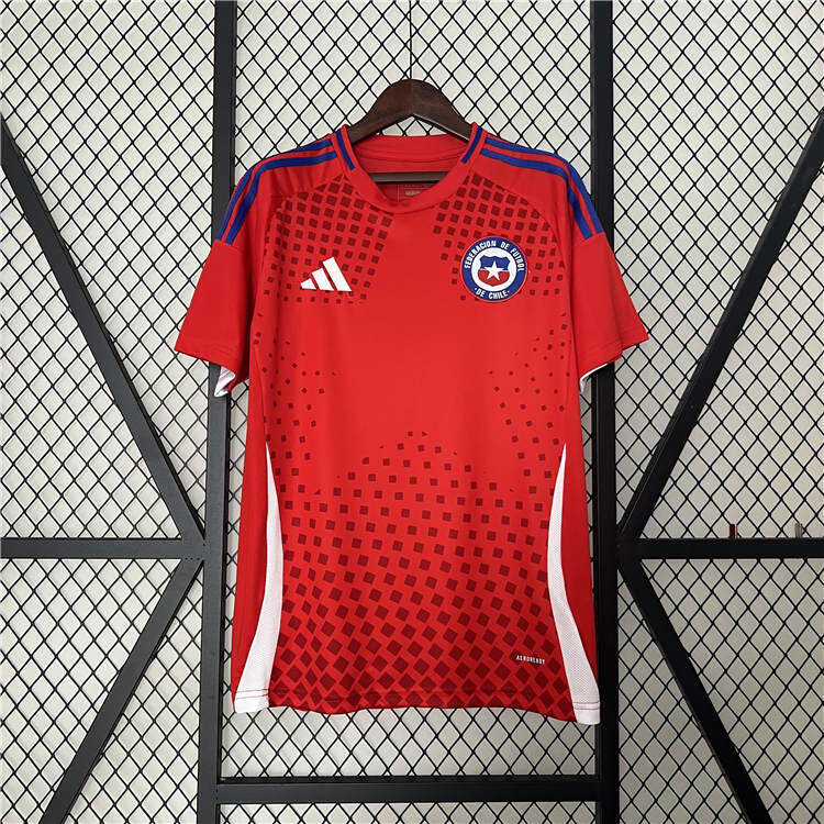 2024 Chile Home Red Soccer Jersey Football Shirt - Official Replica
