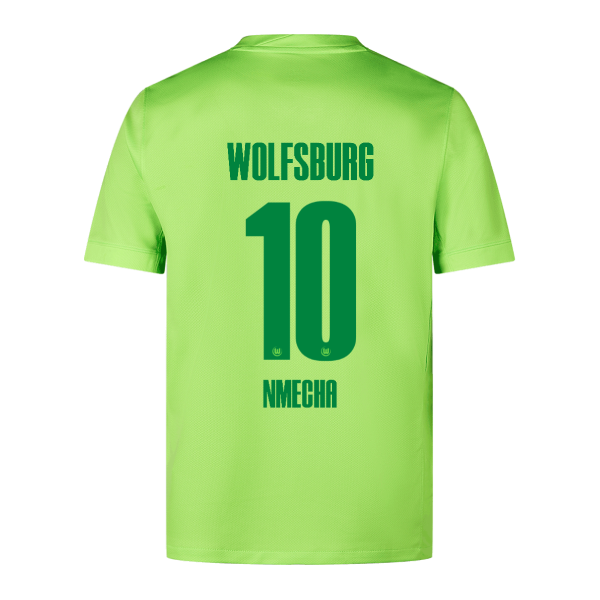 VfL Wolfsburg 24-25 Home Jersey with Nmecha's Name and Number 10