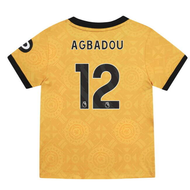 Genuine 2025-2026 Wolves Home Infant Kit (Agbadou 12) Team Jersey