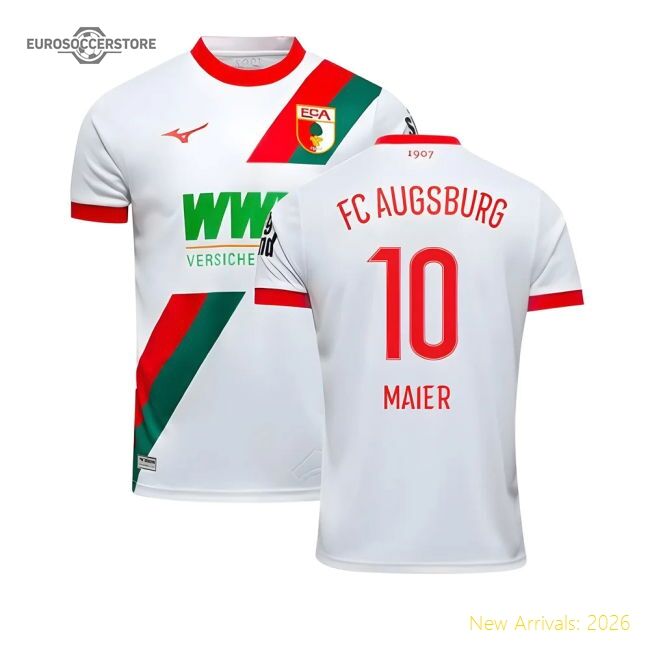 Official Best-Selling 2025-2026 Fc Augsburg Home Shirt (Maier 10)