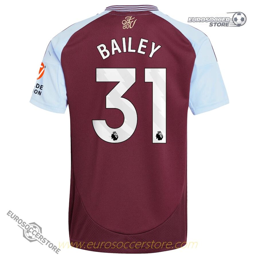 Aston Villa 24-25 Home Jersey with Bailey 31