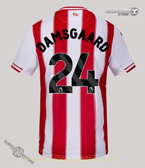 Brentford 25-26 Season Home DAMSGAARD Number 24 Football Jersey