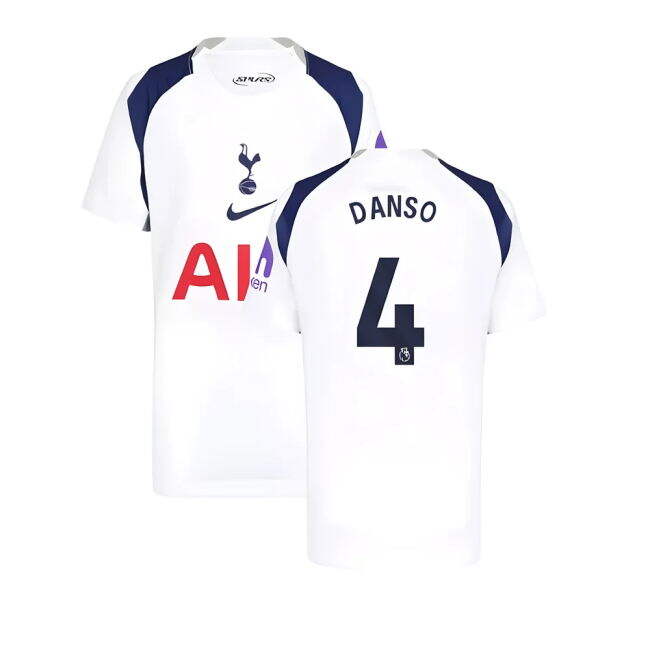 Tottenham 2025-20 Home Football Kit Danso Name & Number M S Kids