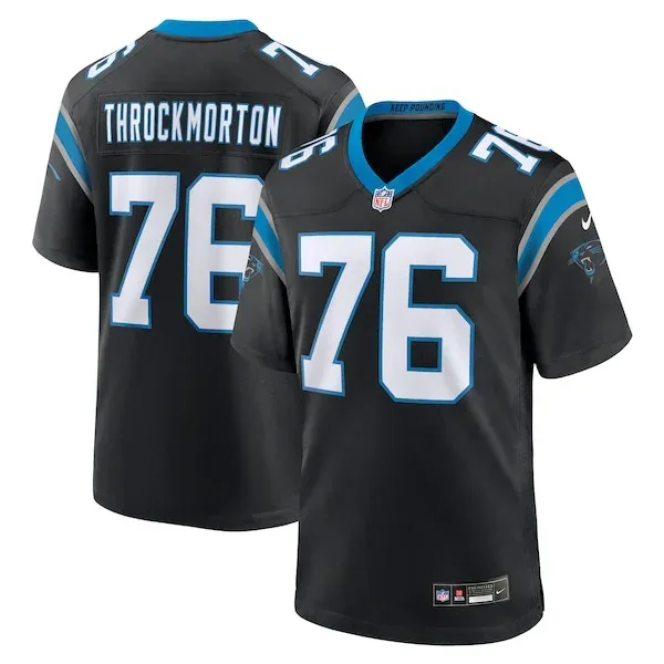 None Calvin Throckmorton Game Jersey - Black | NFL Player Jersey