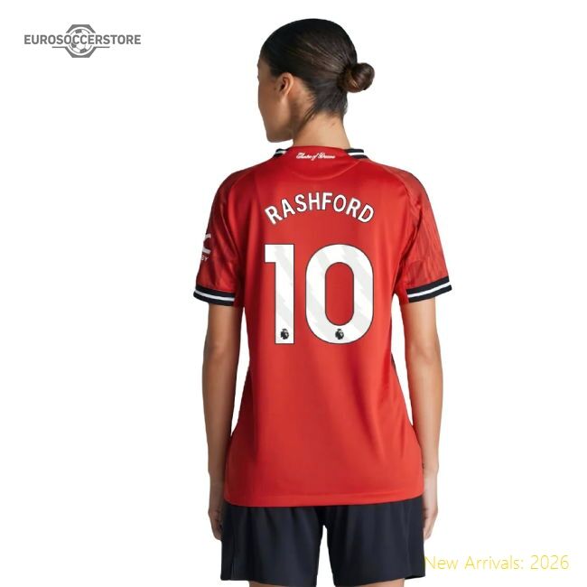 Official 2025-2026 Man Utd Authentic Home Shirt (womens) (rashford