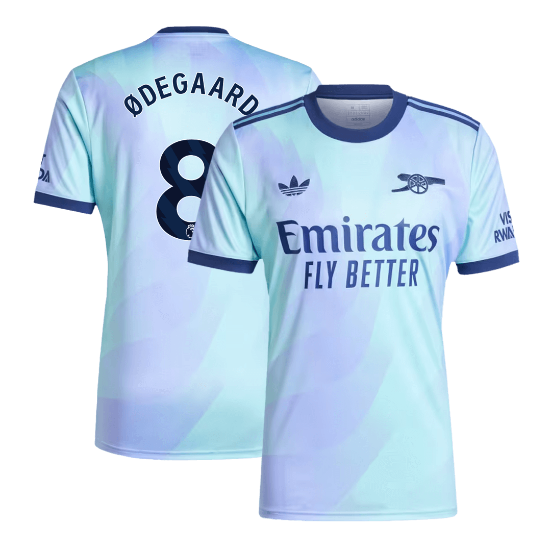 Ãdegaard #8 Arsenal Third Away  Soccer Jersey 2024/25 Authentic Kit