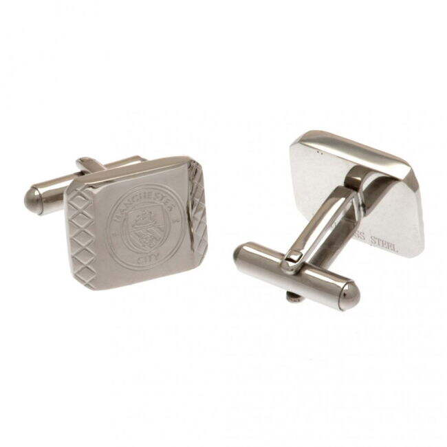 football shirt Manchester City FC Stainless Steel Patterned Cufflinks