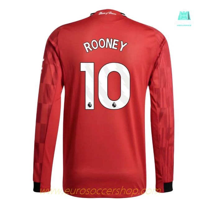 2025-2026 Man Utd Authentic Long Sleeve Home Shirt (Rooney 10)
