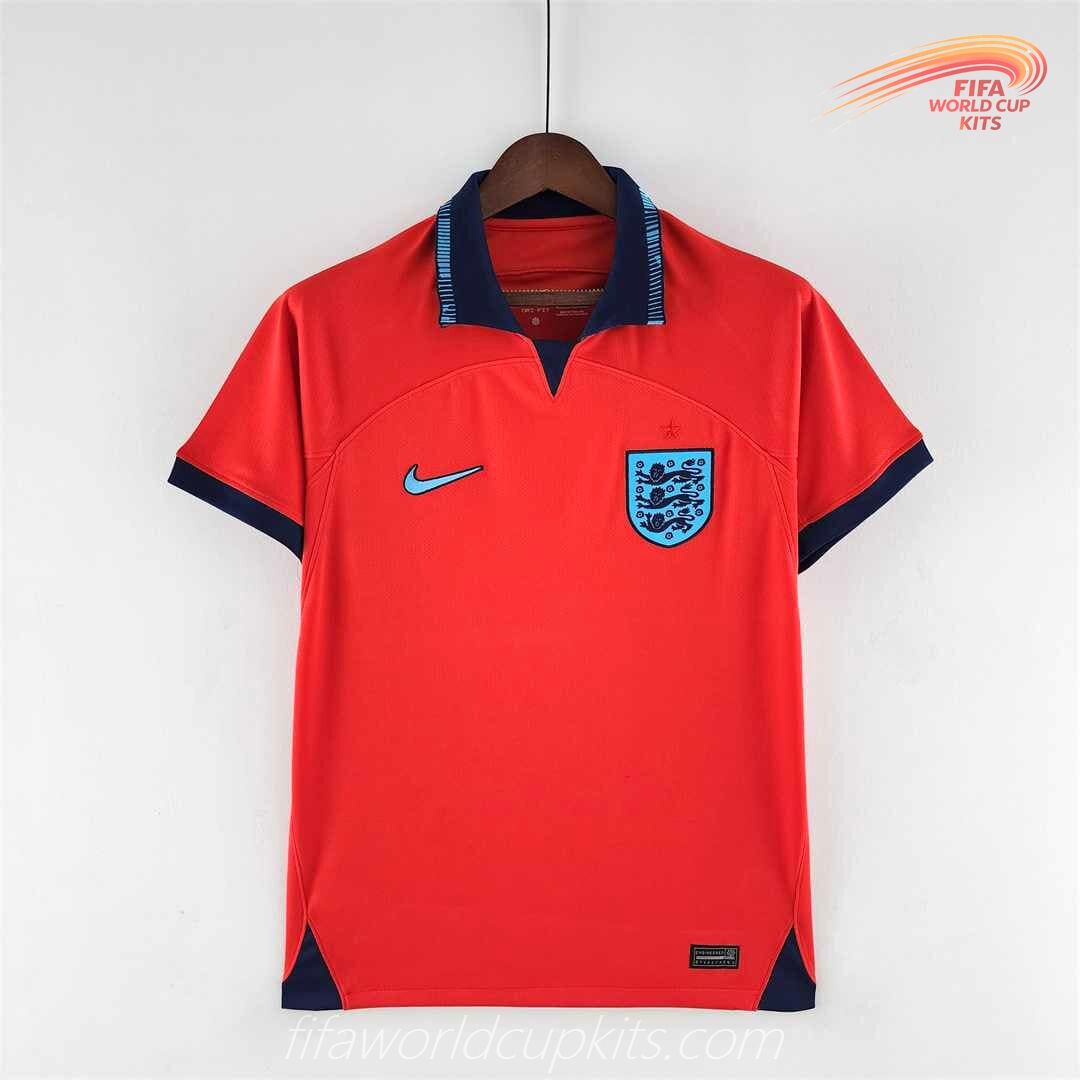 England 2022 World Cup Away Red Football Kit