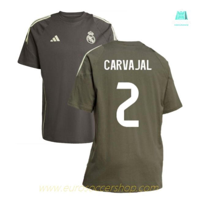 2025-2026 Real Madrid Training Tee (Utility Grey) (Carvajal 2)