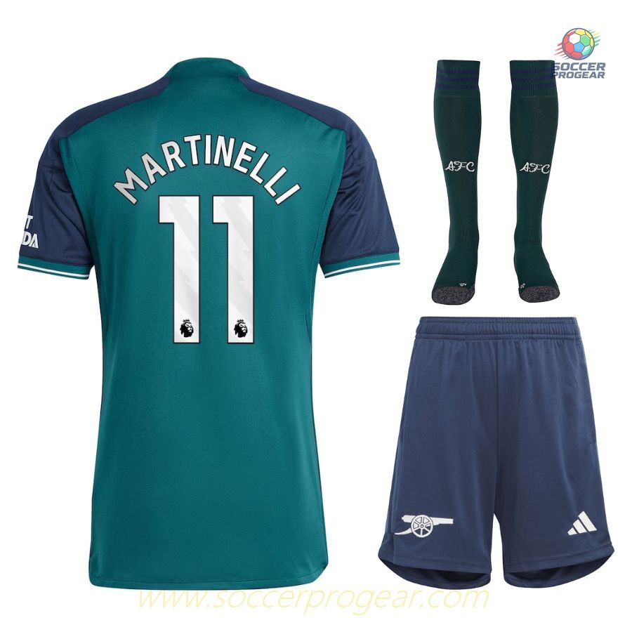 Arsenal 2023 2024 Martinelli Children Third Football Shirt