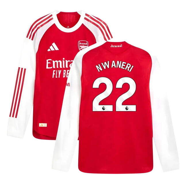 2025 Edition Lightweight Arsenal Home Soccer Jersey (Nwaneri 22)