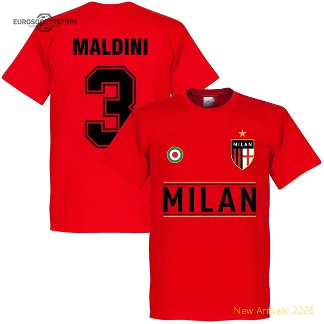 Superior Milan Maldini 3 Team Supporter Tee - Red - Reasonable Price