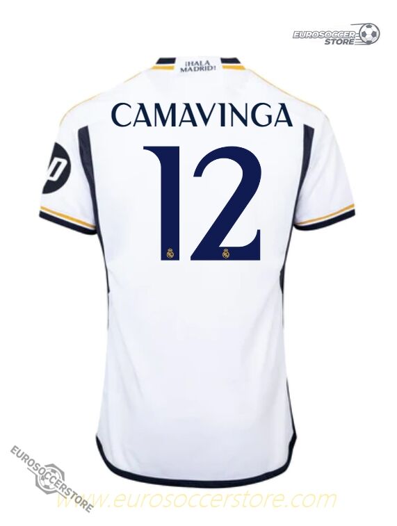 Real Madrid's Camavinga 12 Home Jersey for the 23-24 Season