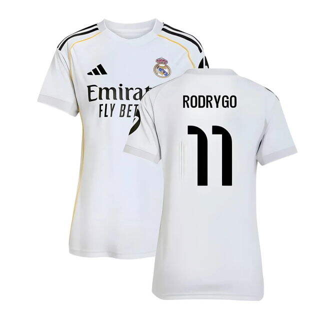 2025-2026 Real Madrid Home Shirt (Womens) (Rodrygo 11) - Supporter ...