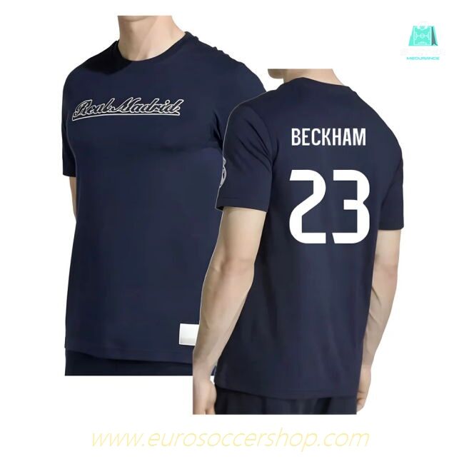 2025-2026 Real Madrid US Tee (Navy) (Beckham 23)
