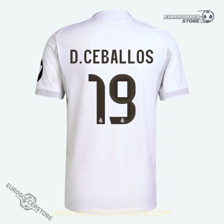 D. CEBALLOS' 25-26 Real Madrid Home Jersey (Player Version)