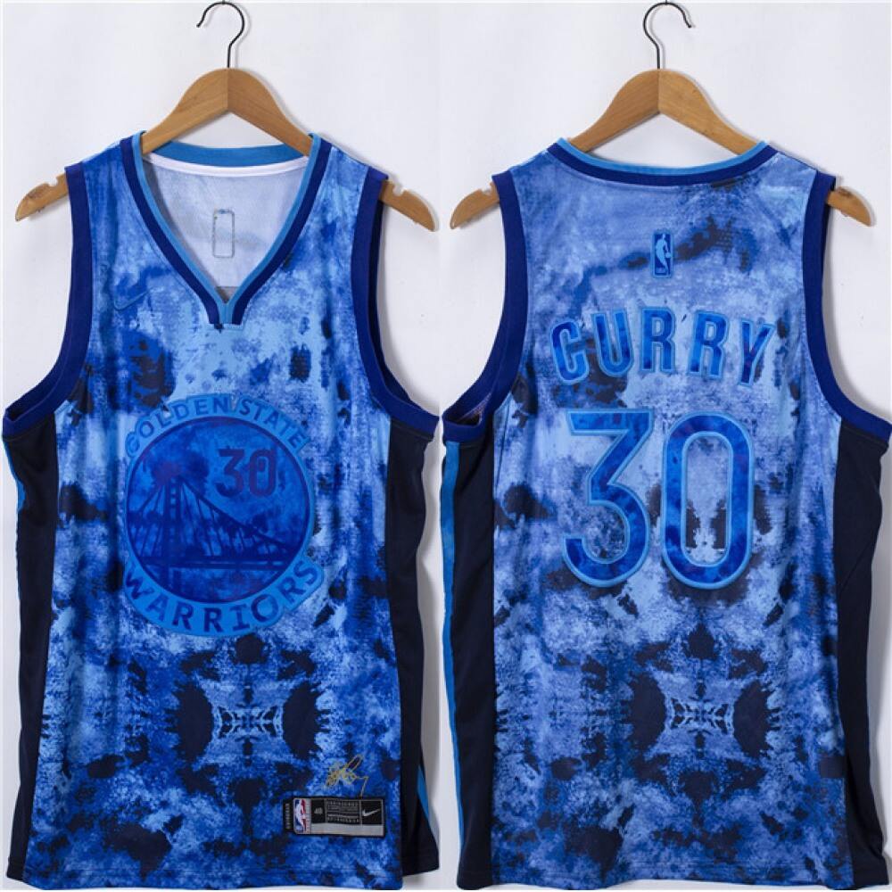 High-Quality Stephen Curry30 Golden State Warriors Jersey Blue -
