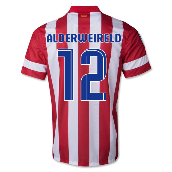 13-14 Atletico Madrid 12 Alderweireld Home Soccer Jersey Shirt -