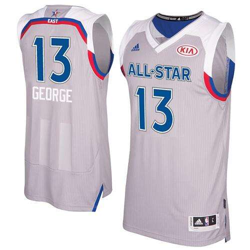 Indiana Pacers #13 Paul George Gray 2017 All-Star Stitched NBA Jersey Mens