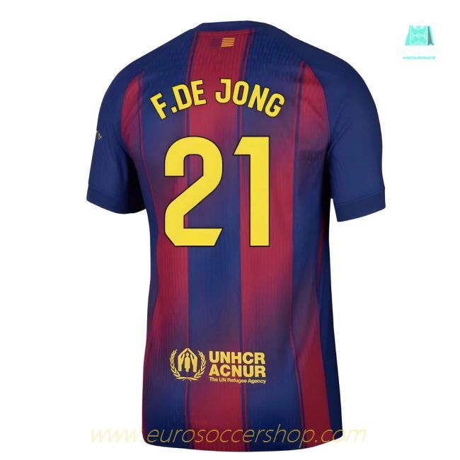 2025-2026 Barcelona Authentic Home Shirt (F.De Jong 21)