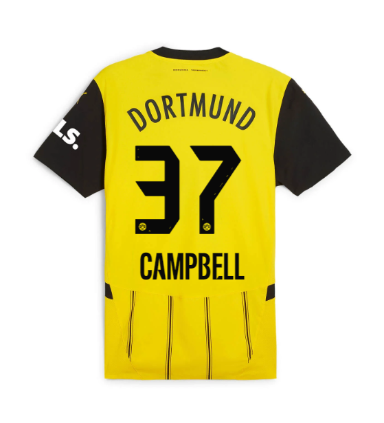 Borussia Dortmund 24-25 Home Campbell 37 Football Jersey