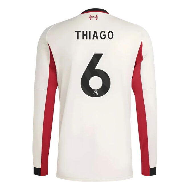 Thiago 6 Licensed 2025-2026 Liverpool EPL Away Uniform