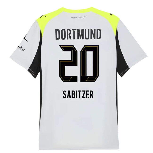 2025-2026 BVB Away Shirt (Sabitzer 20) Durable Stitching