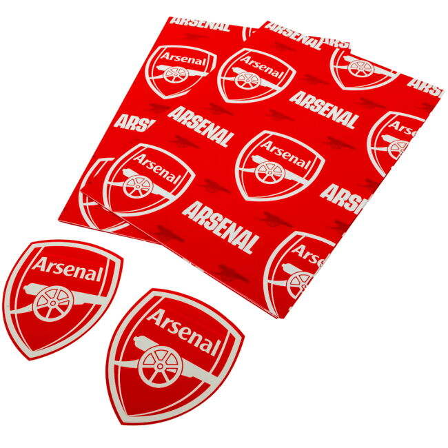 Arsenal FC Text Gift Wrap - official style