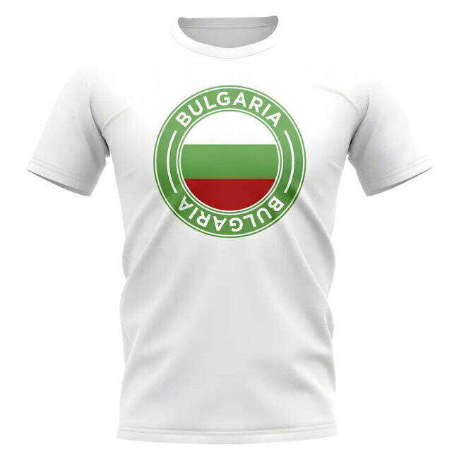 Bulgaria Football Badge T-Shirt (White)