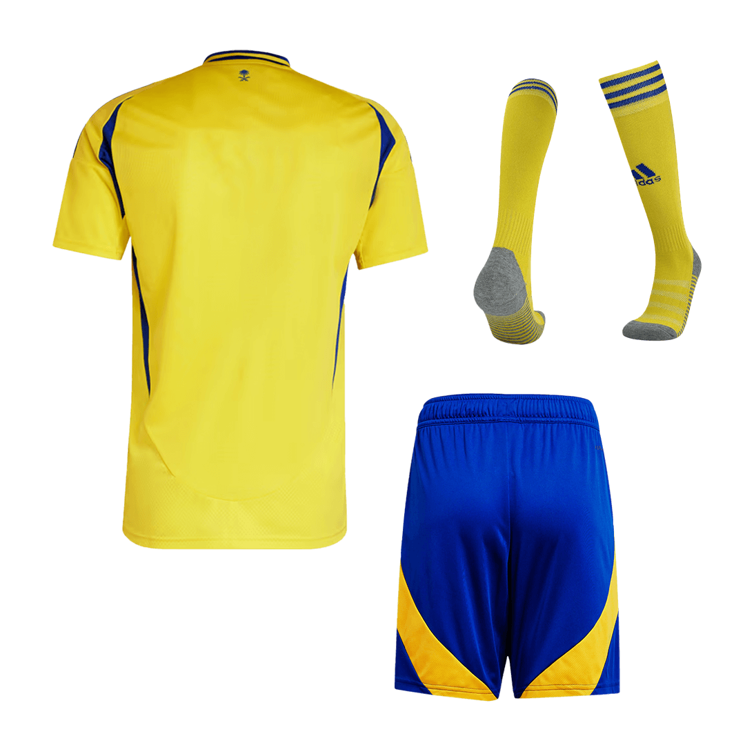 Al Nassr Home Soccer Jersey Kit(Jersey+Shorts+Socks) 2024/25Authentic