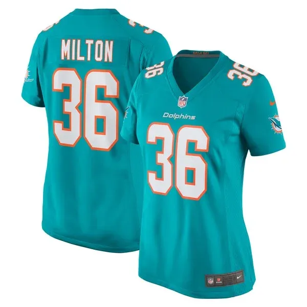 None Mark Milton Game Jersey - Aqua | NFL Player Jersey | NFL Football