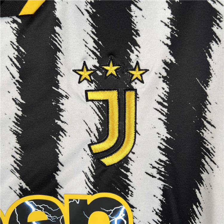 2324 Juventus Home Soccer Jersey Long Sleeve Football Shirt -
