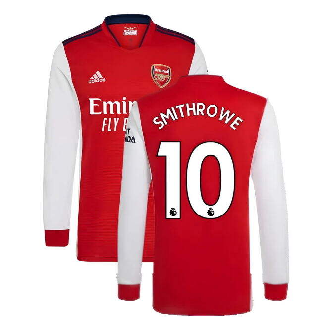 Women's Arsenal 2021-2022 Long Sleeve Home Shirt (SMITH ROWE 10)