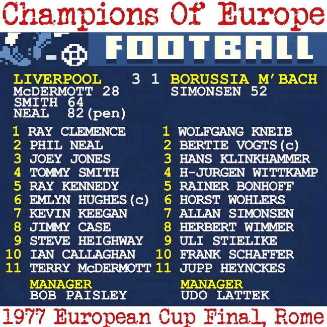 Budget-Friendly Liverpool 1977 European Cup Final (Liverpool) Retro...