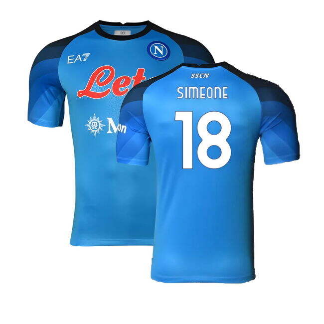 Napoli Xl Simeone #18 Premium Quality True Updated Design Fan Jersey