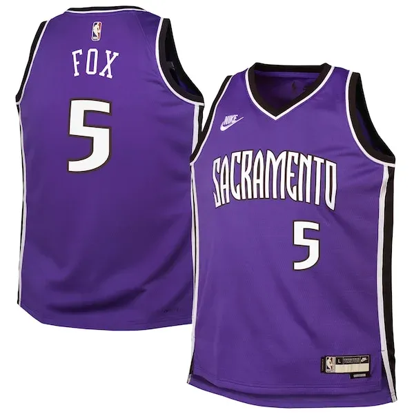 Durable De'Aaron Fox SAC Basketball Jersey - Team Colors