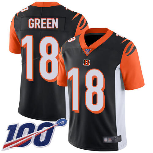 Official Cincinnati Bengals #18 Green Green None Limited NFL Jersey