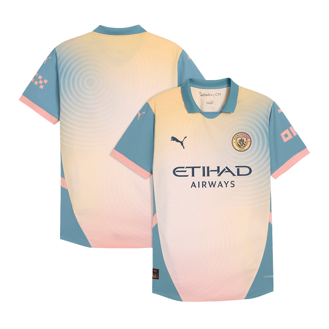 Manchester City Fourth Away Authentic Soccer Jersey- Definitely City (UCL)