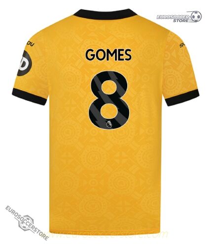 Wolverhampton Wanderers' 25-26 Home Jersey featuring GOMES with the number 8