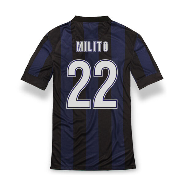 13-14 Inter Milan 22 Milito Home Soccer Jersey Shirt - Official