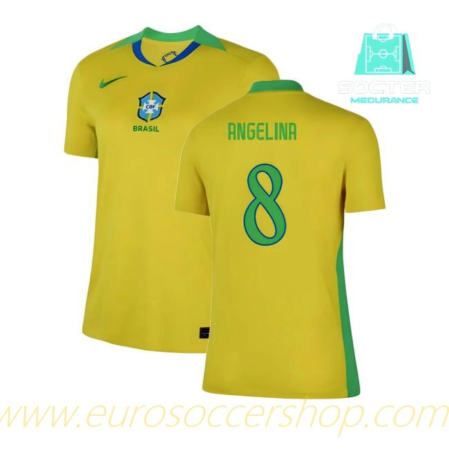 2025-2026 Season Brazil NT Home Jersey Women's Version (Angelina 8)