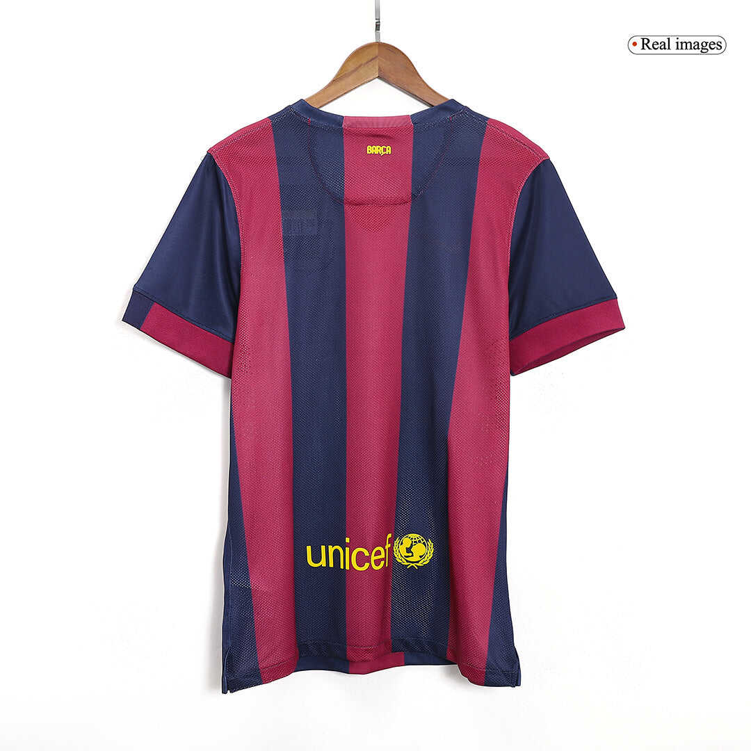 Retro Su¨¢rez #9 2014/15 Barcelona Home  Soccer Jersey Authentic Kit