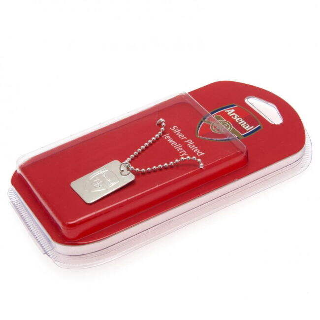Arsenal FC Silver Plated Dog Tag & Chain (Fan Favorite)