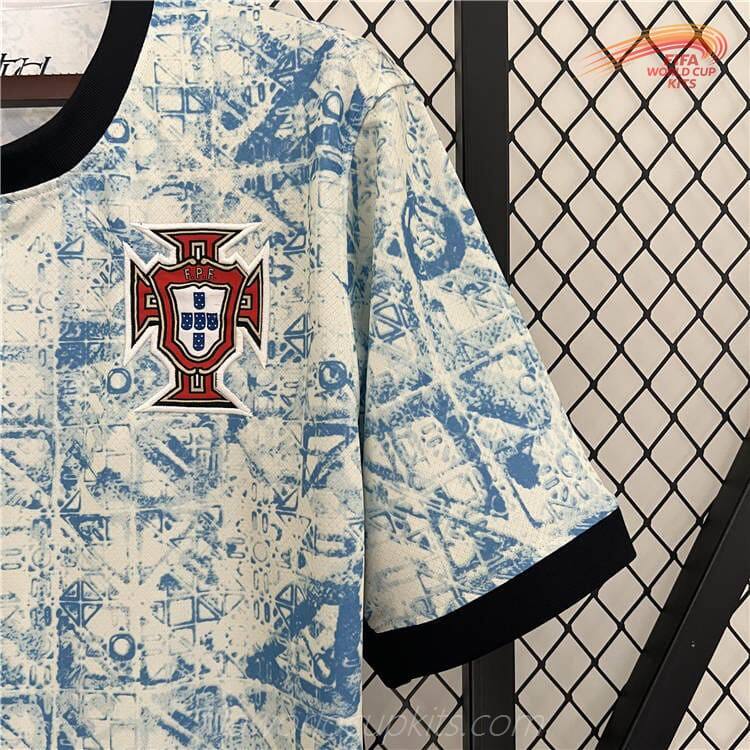 Away Soccer Jersey of Portugal 2024 year Euro Cup